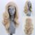 ELESTY Long Wavy Blonde Hair Synthetic Lace Front Wigs for Women Natural Hairline Heat Resistant Fiber Hair Free Part Glueless Lace Front Wigs Daily Party Lace Wigs 24Inch
