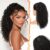 BARSDAR Black Brown Ponytail Extension, Curly Drawstring Ponytail Pure Protein Fiber 18 Inch Bohemian Curly Wavy Drawstring Comb Clip in Pony Tails Hairpieces Fluffy Natural Looking Soft Daily Party