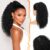 BARSDAR Black Ponytail Extension, Curly Drawstring Ponytail 18 Inch Pure Protein Fiber Bohemian Wavy Curly Drawstring Comb Clip in Pony Tails Hairpieces Fluffy Natural Soft Lightweight Daily Party