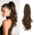 SOFEIYAN Claw Clip Ponytail Extension 16 inch Curly Wavy Clip in Hairpiece Fluffy Synthetic Fake Pony Tail Clip on Hair Extensions for Women Daily Use – Chestnut Brown Tipped with Light Auburn