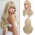 Haloo Blonde Wigs with Bangs Long Wavy Layered Haircut Natural Looking Fluffy Synthetic Heat Resistant Hair Wig for Women Daily Party, 24 Inch Dirty Blonde