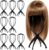 Tecbeauty 9 Pcs Wig Stand, Portable Wig Holder Wig Head Stand for Women Multiple Wigs (Black)