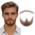 Ailsa Fake Beard Realistic Mustache Brown Goatee Costume Facial Hair 100% Human Hair Invisible Lace False Beards for Halloween Cosplay Parties Drama Movie Makeup