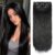 Black Hair Extensions Straight Clip in Hair Extensions Clip ins – Soft and Thick (20 Inches, 4Pcs, #1B)