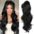 BOGSEA Ponytail Extension 26 Inch Drawstring Ponytail Extension for Women Long Wavy Hair Extensions for Daily Use(1B)