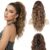 Clip on Ponytails for Women – 18 Inch Curly Ponytail Extension, Wavy Pony Tails Hair Extensions, Synthetic Hair Extensions Ponytail, Clip in Ponytail (Color: Light Brown with Blonde Ends)